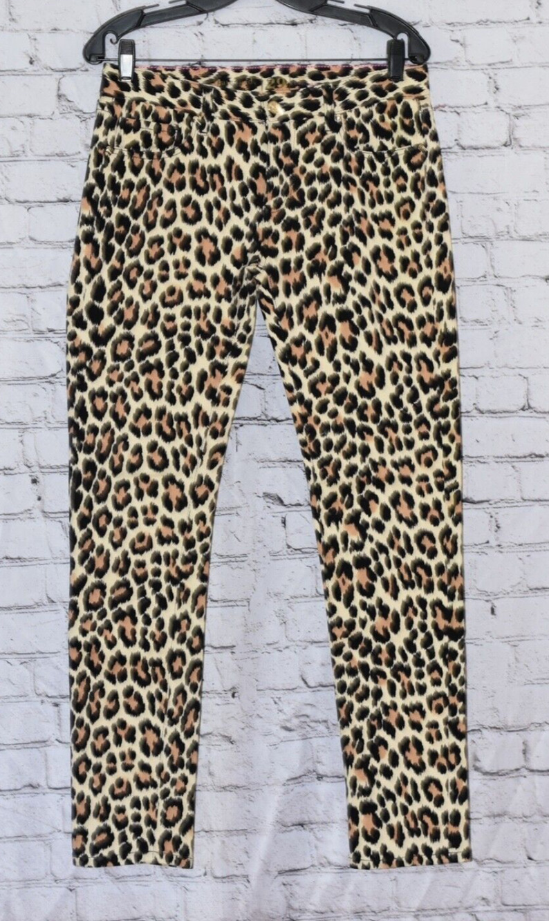 Kate Spade Jeans Women's 29 Broome Street Leopard Print Denim Skinny